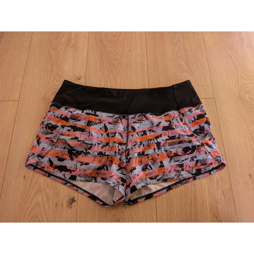 Lululemon Run Times Short II 4" in Inversion Multi/Black Size 6 Womens - Picture 5 of 14